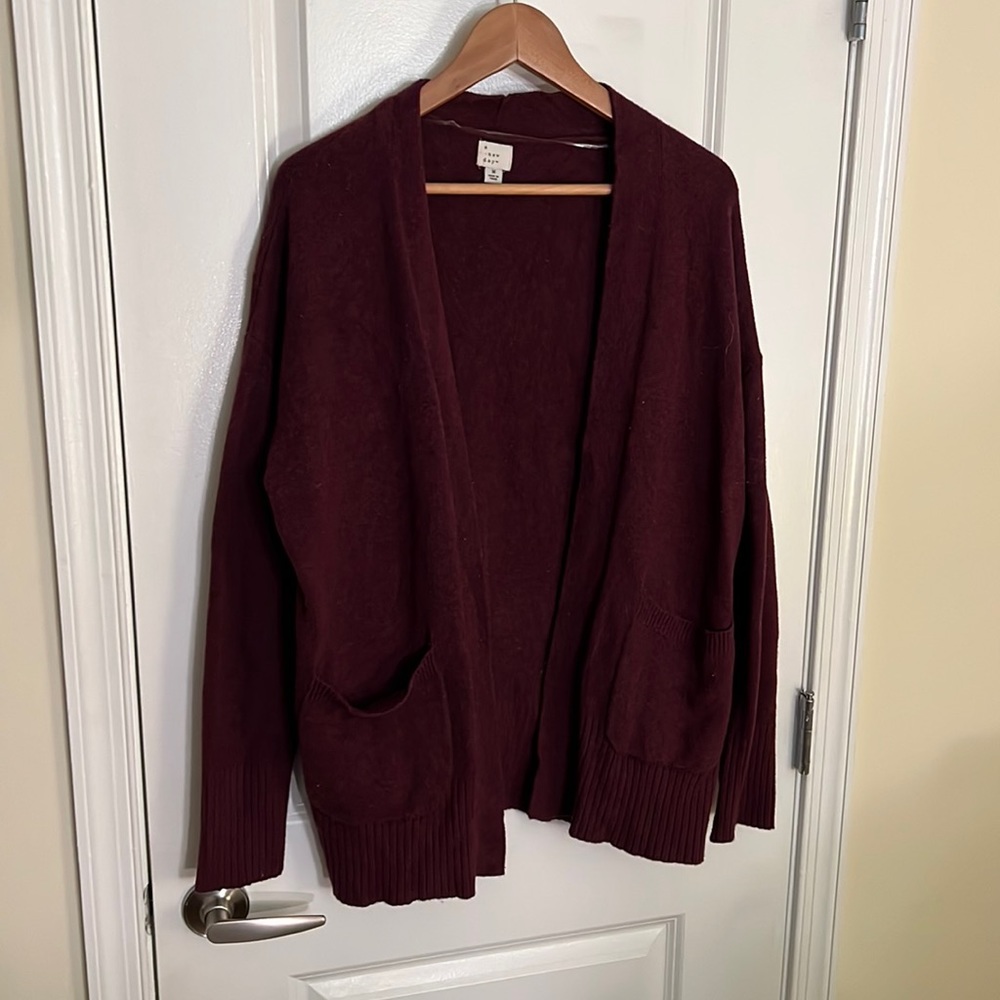 Wine purple size medium cardigan sweater